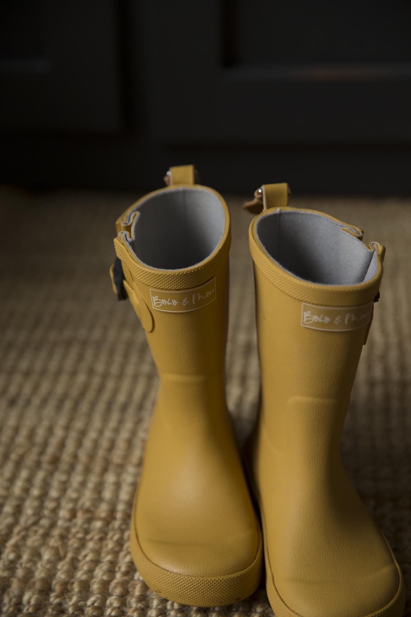 Tangy Mustard Kids Gumboots